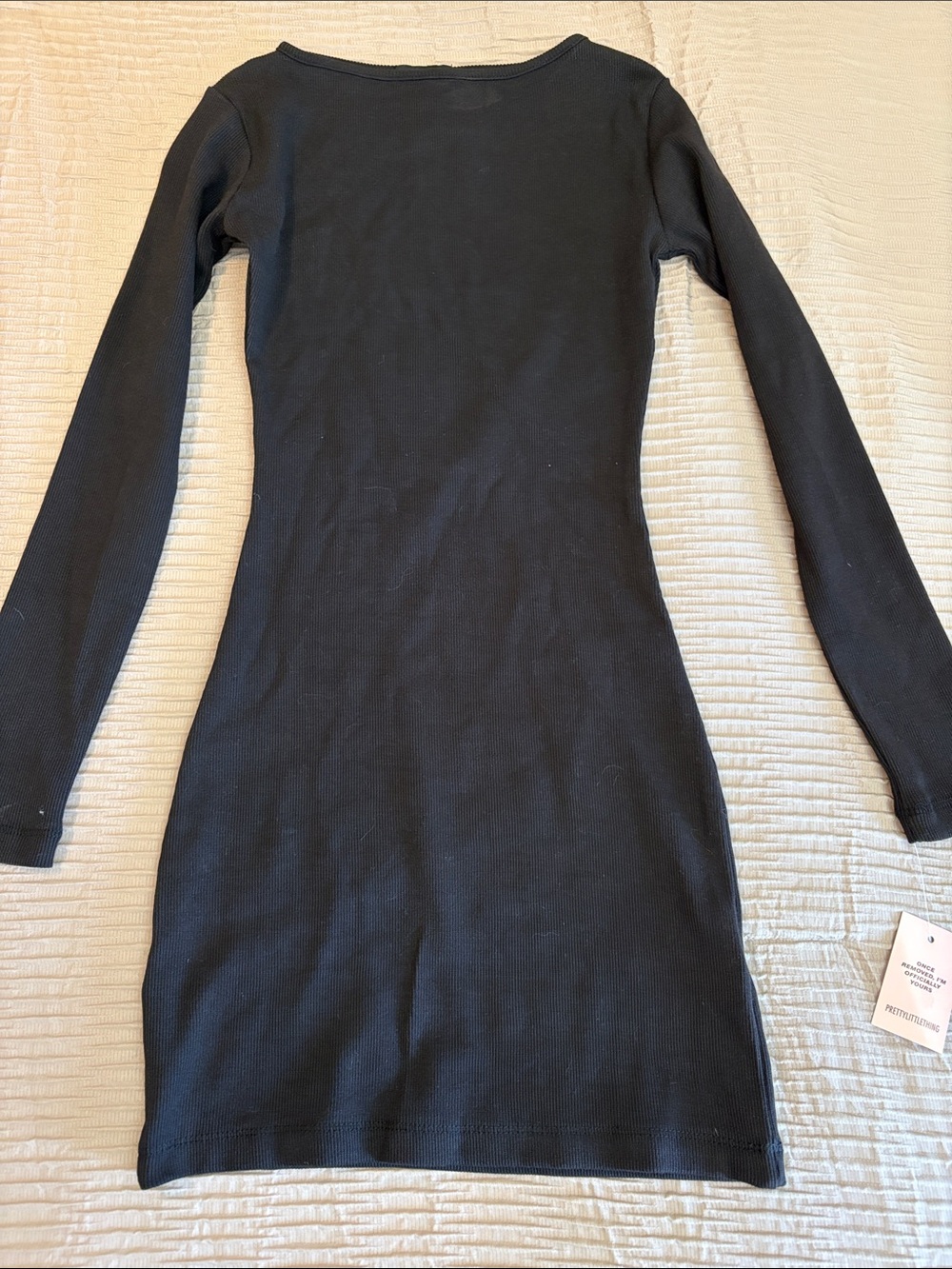 Boat neck mini dress